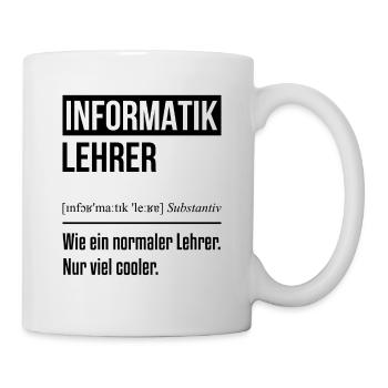 Informatiklehrer Informatik Lehrer Schule Schüler - Tasse - Weiß - Rechts