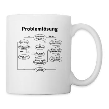 Programmierer Problemlösung Computer Nerd Admin Ge - Tasse - Weiß - Rechts