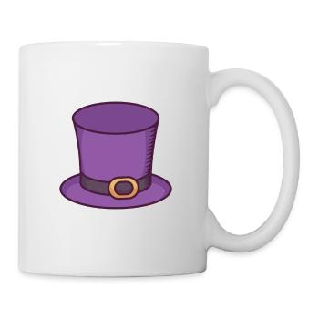 Purple Mardi Gras Top Hat - Mug blanc - blanc - Droite