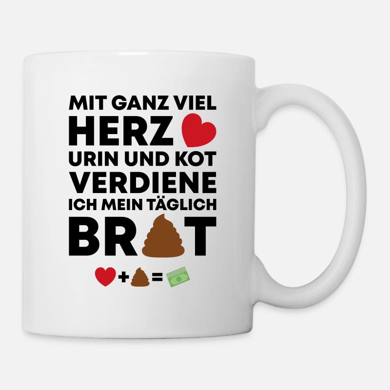 Altenpfleger Spruch Beruf Pflegekraft Pfleger Job - Tasse - Weiß