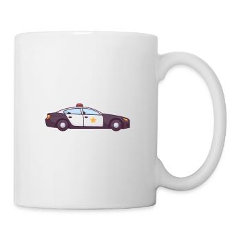 Polizeiauto - Tasse - Weiß - Rechts