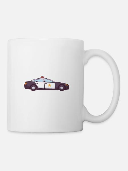 Polizeiauto - Tasse - Weiß