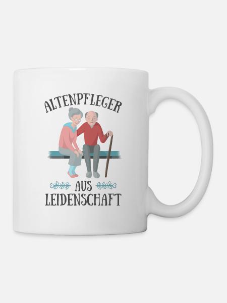 Altenpfleger aus Leidenschaft Pflegekraft Pflege G - Tasse - Weiß