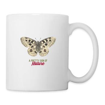 Butterfly a pretty sign of nature - Mug - white - Right