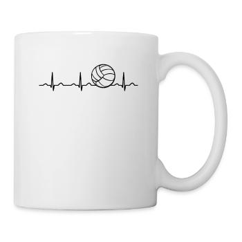 Volleyball heartbeat volleyball player volleyball game - Mug - white - Right