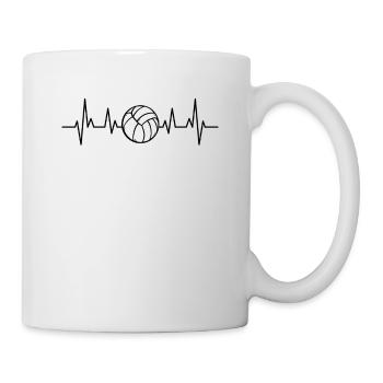 Volleyball heartbeat volleyball player volleyball game - Mug - white - Right
