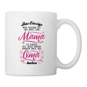 Kinder dich als Oma haben Werdende Großmutter Omi - Tasse - Weiß - Rechts