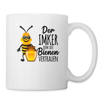 Der Imker dem die Bienen vertrauen Bienenzüchter I - Tasse - Weiß - Rechts