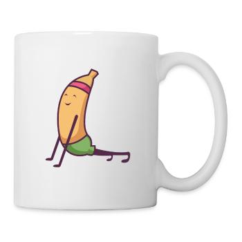 Yoga à la banane - Mug blanc - blanc - Droite