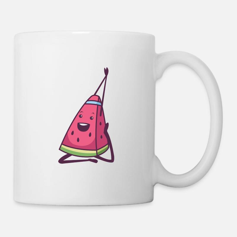 Wassermelonen-Stretching - Tasse - Weiß