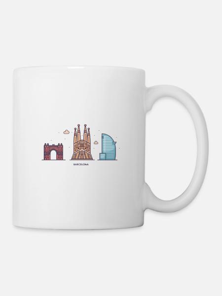 Barcelona - Tasse - Weiß