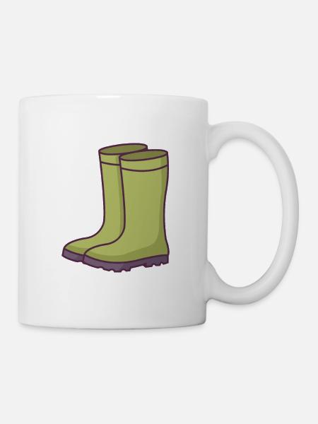 Bottes en caoutchouc - Mug blanc - blanc