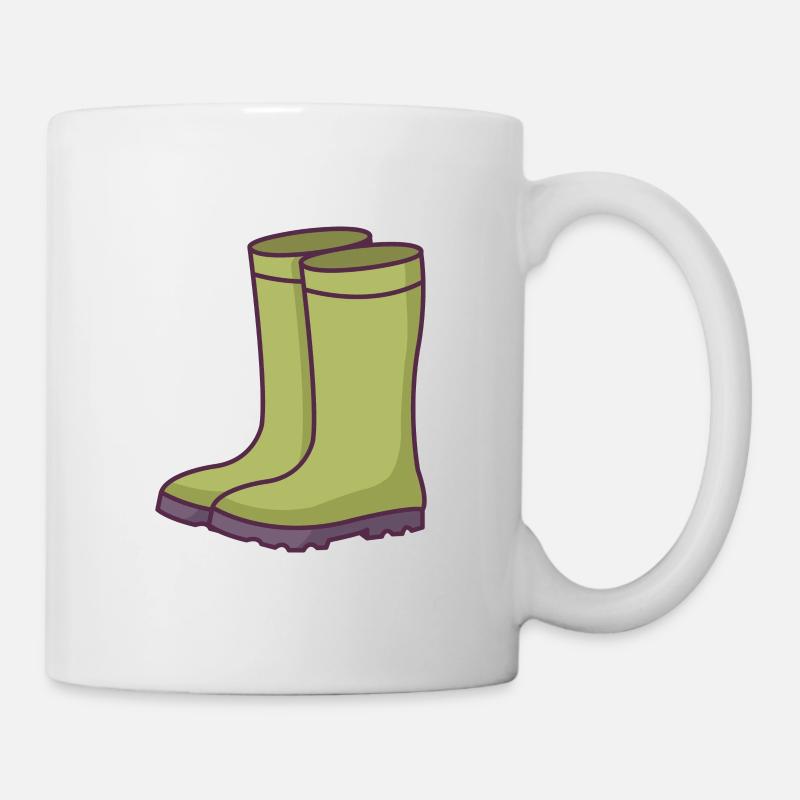 Gummistiefel - Tasse - Weiß