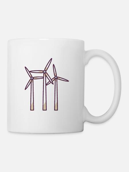 Windenergie - Tasse - Weiß