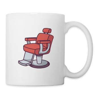 Barbershop Stuhl - Tasse - Weiß - Rechts