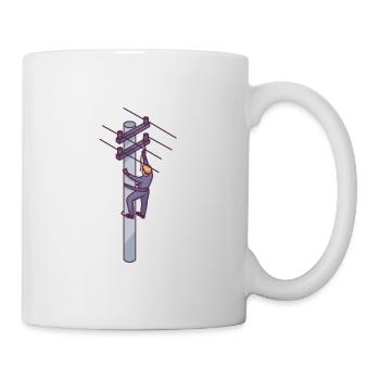 Travailleur des services publics - Mug blanc - blanc - Droite