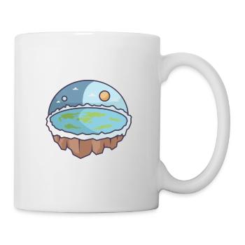 Flache Erde - Tasse - Weiß - Rechts