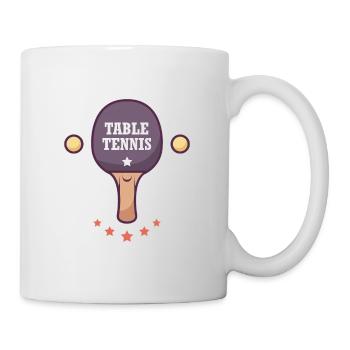 Tischtennisschläger - Tasse - Weiß - Rechts