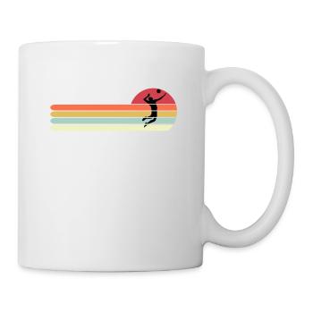 Lustiges Volleyballhemd, Retro Vintage Volleyball D. - Tasse - Weiß - Rechts