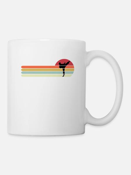 Lustiges Karate-Shirt, Retro Vintage Karate-Geschenk für - Tasse - Weiß