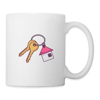 Hausschlüssel - Tasse - Weiß - Rechts