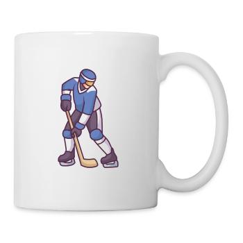 Sportler mit Hockeyschläger - Tasse - Weiß - Rechts