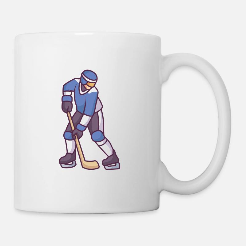 Sportler mit Hockeyschläger - Tasse - Weiß