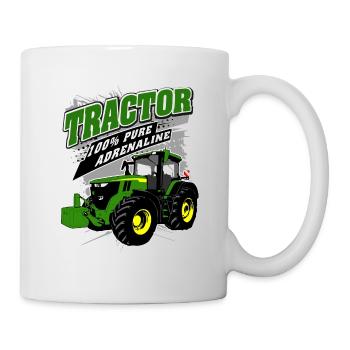 Traktor - Schlepper - Landwirt - Bauer - Tasse - Weiß - Rechts