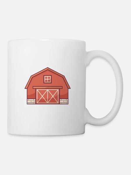 Bio-Landwirtschaft Scheune - Tasse - Weiß