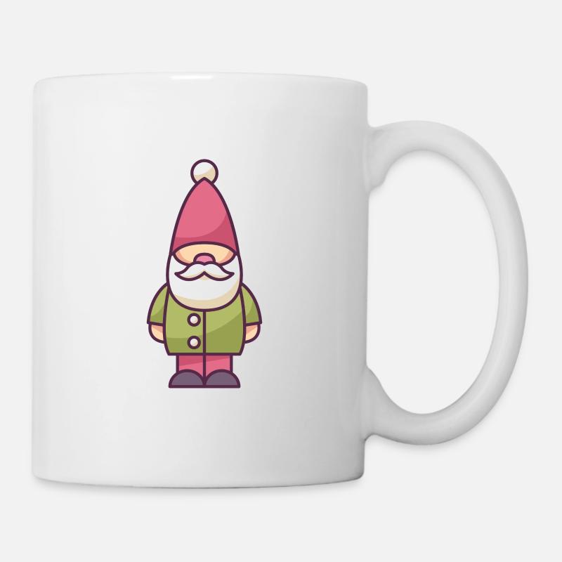 Gartenzwerg - Tasse - Weiß