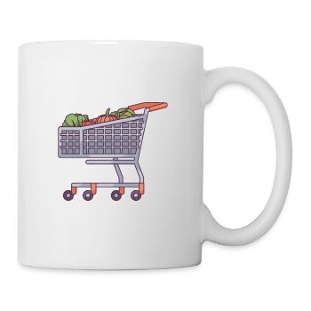 Shopping Cart With Organic Food - Mug - white - Right