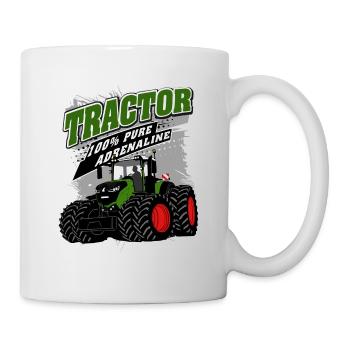Traktor - Schlepper - Landwirt - Bauer - Tasse - Weiß - Rechts