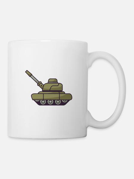 Militärpanzer - Tasse - Weiß