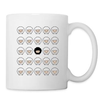 Black sheep outsider sheep gift - Mug - white - Right