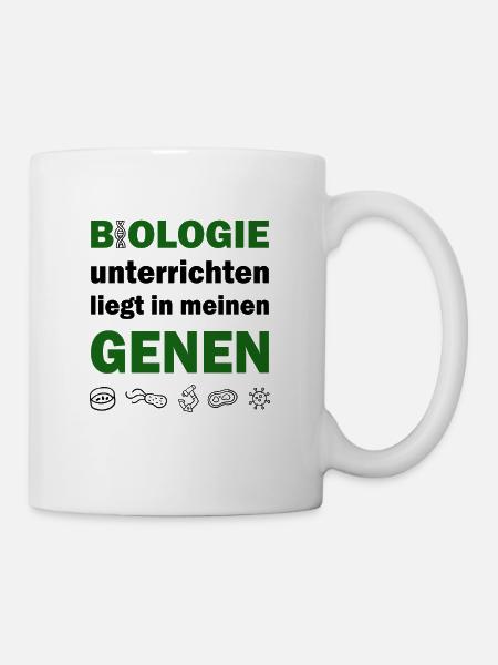 Biologie Lehrer Gene Biologe Bio - Tasse - Weiß