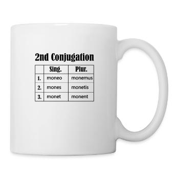 Latin conjugation Monere Latin language - Mug - white - Right