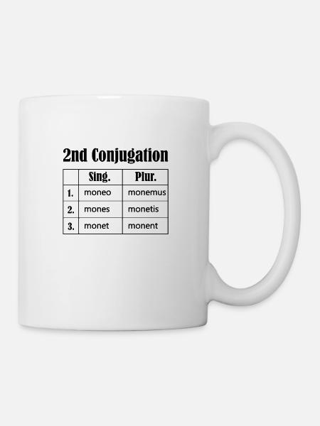 Conjugaison latine Langue latine Monere - Mug blanc - blanc