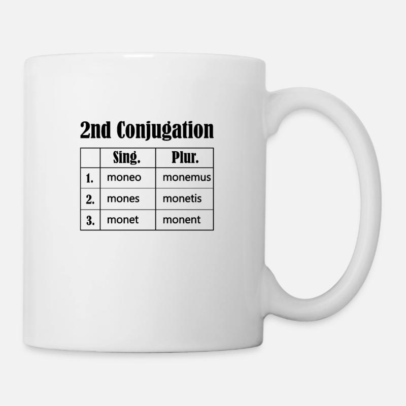 Conjugaison latine Langue latine Monere - Mug blanc - blanc