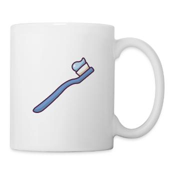 Zahnbürste - Tasse - Weiß - Rechts
