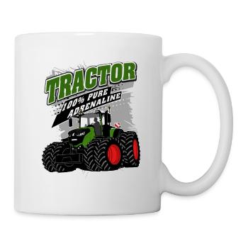 Traktor - Schlepper - Landwirt - Bauer - Tasse - Weiß - Rechts