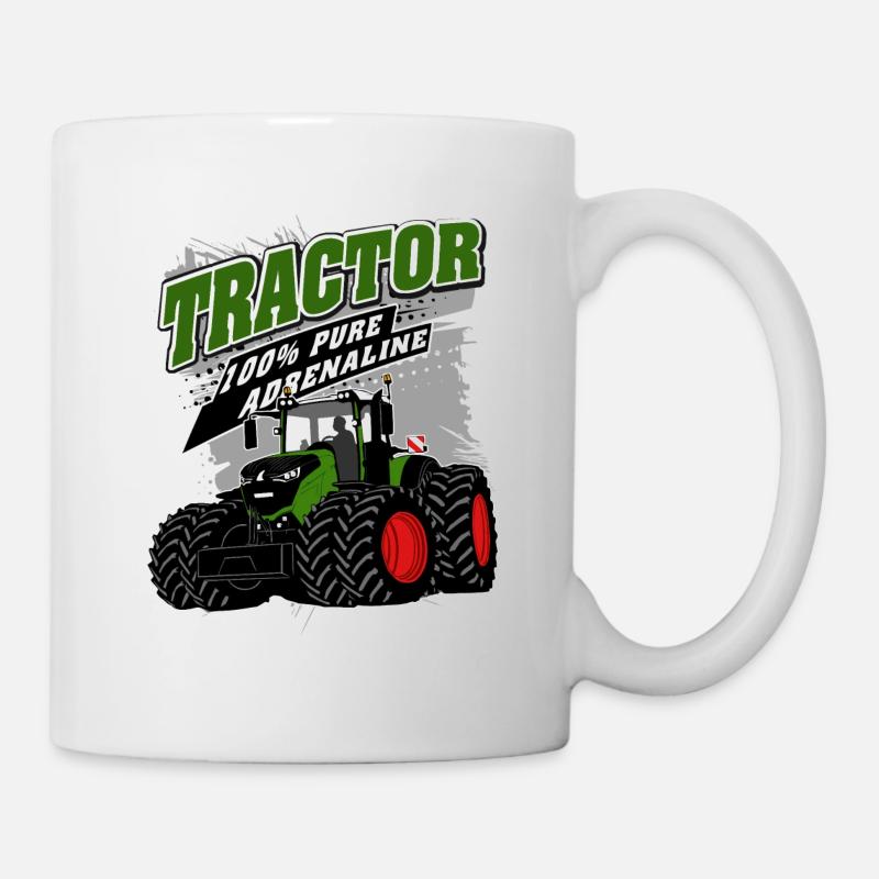 Traktor - Schlepper - Landwirt - Bauer - Tasse - Weiß