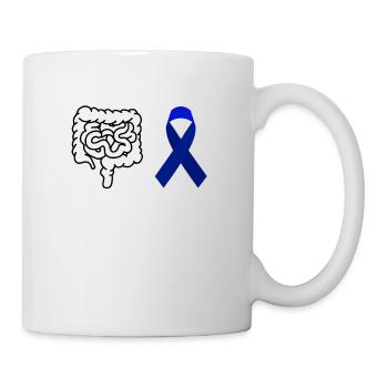 Bowel Cancer Bow Cancer Blue Loop - Mug - white - Right
