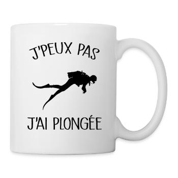 Je Peux Pas J'ai Plongée - Mug blanc - blanc - Droite