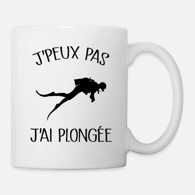 Je Peux Pas J'ai Plongée - Mug blanc - blanc