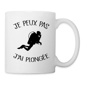 Je Peux Pas J'ai Plongée - Mug blanc - blanc - Droite