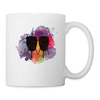 Drums Conga colorful - design for musicians - Mug - white - Right
