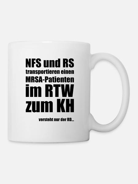 Rettungsdienst Notfallsanitäter Sanitäter - Tasse - Weiß