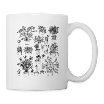 Plantes : plantes d’intérieur et plantes vertes - Mug blanc - blanc - Droite