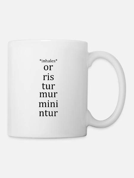 Latin Langue Passive Conjugaison élève professeur - Mug blanc - blanc
