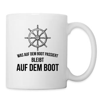 Segler Was Auf Dem Boot Passiert Bleibt Auf dem Bo - Tasse - Weiß - Rechts